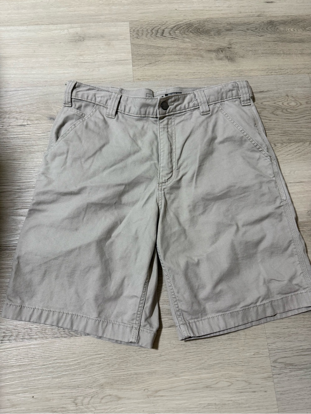 CARHARTT Rugged Flex Relaxed Fit Canvas Work Shorts Khaki Tan Men’s Size 34